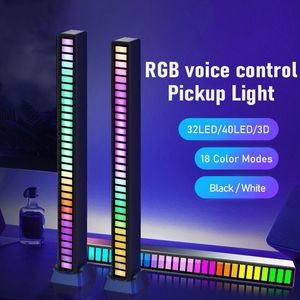 Autre décor à la maison Smart RGB Symphony Sound Control LED Lumière Musique Rhythm Ambient Pickup Lamp App Pour Compute Gaming Desktop 230807