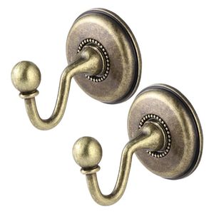 Otra decoración del hogar WINOMO 2 piezas Vintage aleación Pommel cortina Holdbacks Tieback ganchos puerta pared sombrero abrigo perchas (bronce)