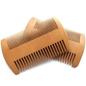 Autre jardin de maison 100pcs peigne à barbe en bois double côtés super étroit peignes en bois épais Pente Madère poux outil de cheveux pour animaux de compagnie vente 3X goutte Dhh69