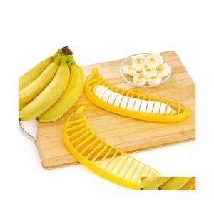 Autres Accueil Jardin Fruits Légumes Outils Cuisine Gadgets Plastique Banana Slicer Cutter Salad Maker Cuisson Coupe Chopper Drop Livraison Din Dhmfr