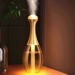Otro Home Garden LED jarrón humidificador aire hidratación instrumento USB ultrasónico máquina de niebla fría escritorio hogar silencioso perfume botella humidificador 230625