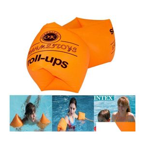 Otros artículos diversos para el hogar Pvc Anillo de brazo de natación Doble bolsa de aire Adts Niños Flotador Manga de agua Círculo Aire Inflable Piscina Accesorios Juguete Dhcbv