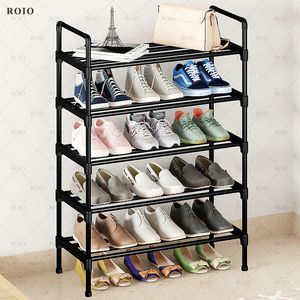 Other Housekeeping Organization Simple Shoe Rack Metal Shelf Footwear Living Room Space Saving s Organizer Stand Holder Black 230320