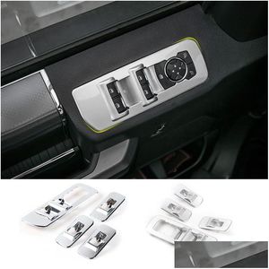 Autres accessoires d'intérieur Abs Accessoires d'intérieur de voiture Windows Lift Switch Panneau de décoration Cadre ERS Trim Fit pour Ford F150 - Drop D Dhyfd
