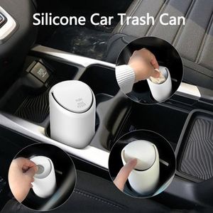Autres accessoires intérieurs Auto Car Garbage Trash Can Universal Silicone Dust Case Holder Poubelle Organisateur Storage Box288s
