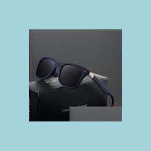 Autres accessoires d'intérieur Marque Design Classique Lunettes de soleil polarisées Hommes Femmes Conduite Cadre carré Lunettes de soleil Homme Goggle Uv400 Gaf Dhr9P