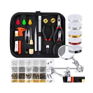 Autres fournitures de fabrication de bijoux Kit d'enroulement de fil avec outils de perles Hel Hands Conclusions et pendentifs Drop Delivery Components Dhk7R