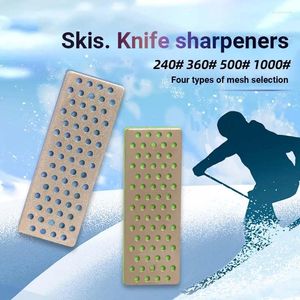 Autres accessoires de couteaux 4pcs / Set DMD Diamond Affûtage Hone Set Pierre Support Whetstone Bloc pour les bords de ski Ski Sharpeners 240 360 500