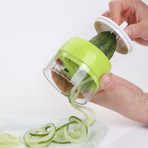 Autres accessoires de couteaux ABS Carotte Concombre Râpe de poche Coupe-spirale Légumes Fruits Spirales Slicer Salade Outil Courgette Nouilles Pâtes Maker WH0323