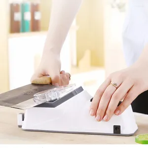 Autres accessoires de couteaux Aiguiseur électrique USB réglable pour couteaux de cuisine Outil d'affûtage de ciseaux blanc lame de meulage moyenne et fine