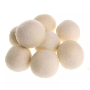 Otros productos de lavandería Nueva bola limpia reutilizable de 7 cm Suavizante de tela orgánico natural Bolas de secadora de lana premium Xu Home Gard Dhmij