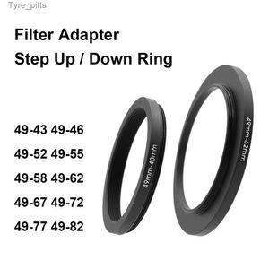 Autres lentilles Filtres Caméra de la caméra Rogue d'adaptateur de filtre avec des anneaux métalliques supérieurs et inférieurs de 49 mm 43 46 52 55 58 62 67 72 77 82 mm est utilisé pour les couvercles d'objectif UV ND CPL, etc.L2403