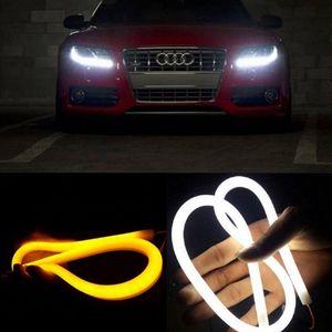 Otro sistema de iluminación Angel Eyes Señal de giro Luces LED Car Styling Universial DRL Tira de tubo flexible Circulación diurna Blanco Amarillo Otro