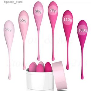 Autres articles de massage 6pcs / set Kegel Balls Smart Love Ball Vaginal Serrer Exercice Geisha Ball Ben Wa Ball Machine Vibrateurs Adultes Sex Toys Pour Femme Q231104