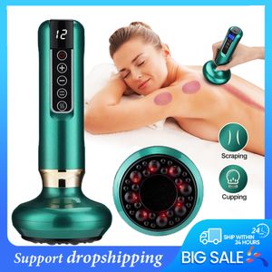 Other Massage Items Electric Cupping Massager Vacuum Suction Cup GuaSha Anti Cellulite Beauty Health Scraping Infrared Heat Slimming Massage Therapy 230726