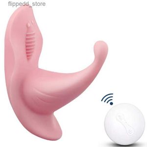 Autres articles de massage G spot Clitoris vibrateur portable sangle papillon sur gode produits sexuels jouets pour adultes pour les femmes Masturbation vibrant sans fil Q231104