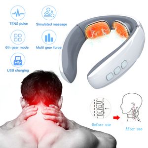 Autres articles de massage Masseur de cou électrique rechargeable Massage du cou par impulsions Relax Soulagement de la douleur Ems Acupoints Lymphvity Massager Device Neck Stretcher 230203