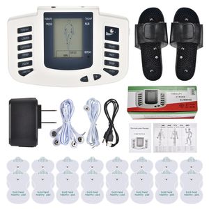 Other Massage Items Russian/English Panel JR309 Tens Eletric Muscle Stimulator Physiotherapy Machine Electroacupuncture Body Back Massager 16 Pads 230419