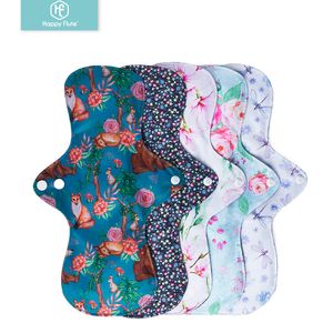 Other Maternity Supplies Happy Flute Random Prints 5 PcsSet Washable Sanitary Towel Absorbent Reusable Charcoal Bamboo Cloth Menstrual Pad 221101