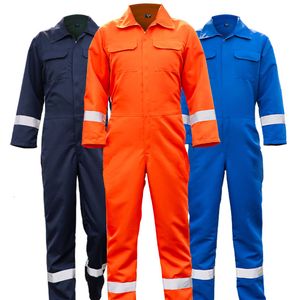 Other Men's Work Coveralls Safety Worker Clothing with Reflective Strips 5XL Uniforms Car Repair Overalls 100% Polyester 230925