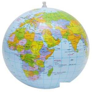 Other Office & School Supplies Wholesale 16Inch Inflatable Globe World Earth Ocean Map Ball Geography Learning Educational Student Kid Dhcno