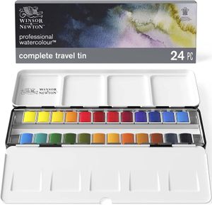 Other Office School Supplies Winsor ton Professional Cotman Watercolor Paint In Metal Box 1224 Half Pans High Grade Artist Quality and Reliability 230927