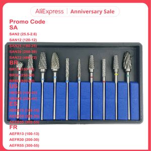 Altro Igiene orale 10pcsset Dental HP Carburo di tungsteno Cutter KIT Frese dentali Trapani Materiale in acciaio al tungsteno 2.35mm 230317