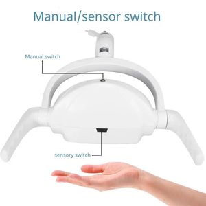 Otra higiene bucal 6 LED Lámpara dental Sensor de inducción Interruptor manual Luz para unidad de silla Equipo de blanqueamiento dental 231204