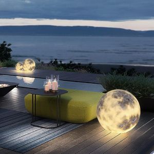 Autre éclairage extérieur Lampe de pelouse extérieure Table de cratère étanche Boule d'ambiance de fête Cour créative Charge de lune tridimensionnelle L