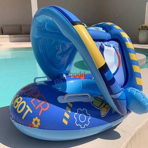 Otras piscinas SpasHG Infant Baby Float Asiento de natación Círculo Piscina inflable Anillo de natación Asiento de agua para bebé con sombrilla Summer Beach Party Toys YQ240129