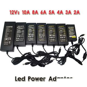 Adaptateur d'alimentation en gros de Produits Power Products AC DC 12V 1A 2A 3A 5A 6A 10A PLIGNE DE LUMIÈRE LED 5.5 Connecteur Drop Livraison offi Dhrhi