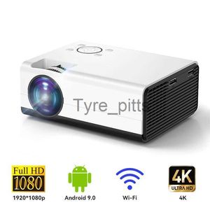 Otros accesorios para proyectores T01 Mini 1080P Proyector Full HD 4D Keystone Android 9.0 WIFI para Smartphone Video 4K Proyector 200inch Home Cinema x0717