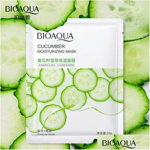 Autres outils de soins de la peau Bioaqua Grenade Aloe Masques végétaux Concombre Centella Miel Avocat Masque hydratant pour le visage Feuille Peelings pour le visage Dhlix