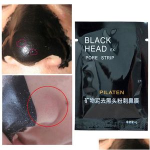 Autres outils de soins de la peau Pilaten Minéraux pour le visage Conk Nose Blackhead Mask Pore Cleanser Black Head Ex Strip Drop Delivery Santé Beauté Dhay5