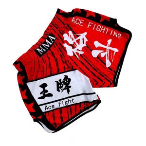 Autres articles de sport Pantalons de boxe Impression Muay Thai Shorts Confortable Kickboxing Fight Grappling MMA Red Boxing Pant Sanda Wholesale Custom 230617