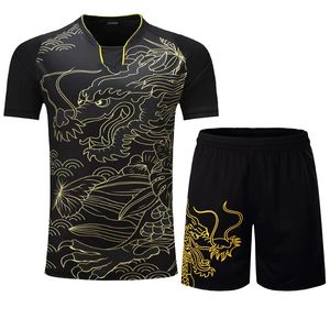 Autres articles de sport Dragon chinois maillots de tennis de table pour hommes femmes enfants Chine ping-pong t-shirt costumes de sport uniformes de tennis de table vêtir 230808