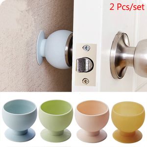 Autres accessoires de décoration de table 2pcs tasse type bouton de porte cache-poussière rond en caoutchouc mur protecteur poignée pare-chocs garde bouchon bébé sécurité fournitures Crash Pad 221111