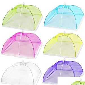 Otros accesorios de decoración de mesa Mesh Sn Food Er Pop-Up Protect Foldable Net Umbrella Tent Anti Fly Mosquito Cocina Cocinar demasiado Dha7Z