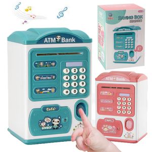 Other Toys Money Box With Fingerprint Piggy Bank Electronic ATM Savings For Coins Cash Safe Large Coin Password Lock Children 230403