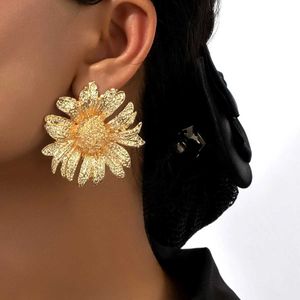 Otros pendientes de girasol de metal vintage para mujeres accesorios de joyería de joyería de orejas de orejas de orejas de orejas de orejas de orejas de orejas para orejas, 240419