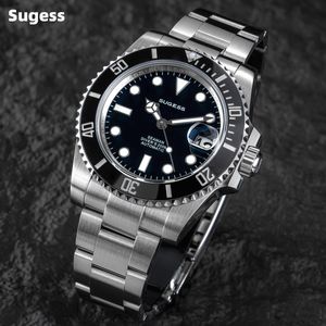 Other Watches Sugess Watch of Men Diver NH35 Automatic Mechanical Wristwatch Date Sapphire Crystal Luminous Ceramic Bezel Waterproof 200M 230725