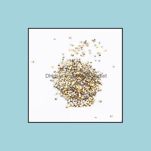 Autres perles de sertils de talons de mélange de 1000 pièces en gros pour fabrication d'outils de livraison de gouttes en or sier sier 1,5 mm