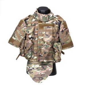 Chaleco táctico OTV Camuflaje Body Armor Chaleco de combate con PouchPad USMC Airsoft Army Molle Assault Plate Carrier CS Clothing2136089215N