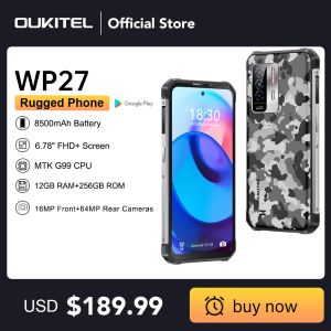 Oukitel WP27 Rugged ,12GB+256GB , 6.78"FHD+ ,8500MAH, Android 13, 64M+16M, MTK G99