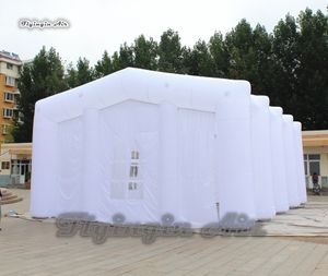 Carpa inflable publicitaria de 12 m/15 m, estructura de marco emergente blanca, edificio soplado por aire para decoración de fiestas y bodas