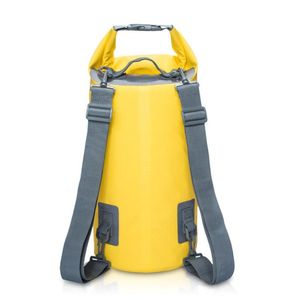 Bolsas ao ar livre 15L à prova d'água Bolsa seca Mochila Saco de armazenamento Rafting Esportes Caiaque Canoagem Natação Kits de viagem