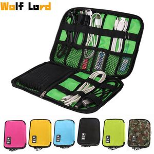 Sacs extérieurs Camping Travel Accessoires Sac de stockage Casque de casque Backpack SD Carte Carte Câble USB Organisateur de l'organisateur