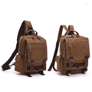 Bolsas para exteriores, mochila de viaje, bolso de hombro multifuncional, mochila de lona a la moda para ordenador portátil, mochila escolar Unisex individual