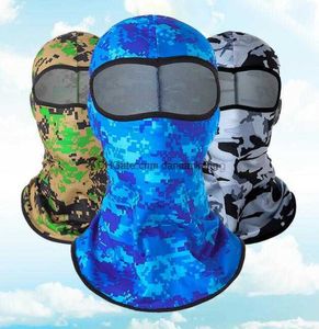 Cagoules en plein air Sports Cou Masque Visage Ski Snowboard Vent Cap camo Cyclisme usure de la tête Cagoules Moto Masques Capuche Écharpe 18 couleurs