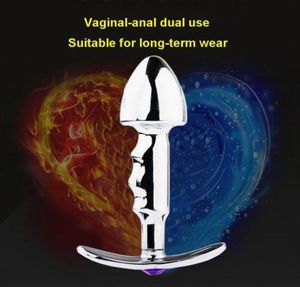 Plug à bout extérieur métal anal plug sex toys vaginanal double use approprié pour l'usure à long terme pour le couple anus vagin massage product5793723